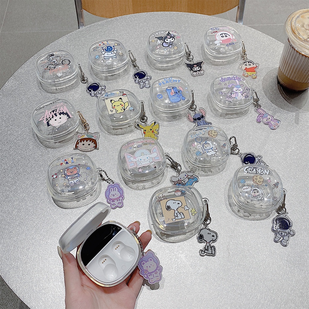 Vỏ Bọc Hộp Sạc Tai Nghe Baseus WM01 Plus Bằng TPU Mềm Trong Suốt Chống Sốc Kiểu Hoạt Hình Dễ Thương Kèm Hộp Sạc