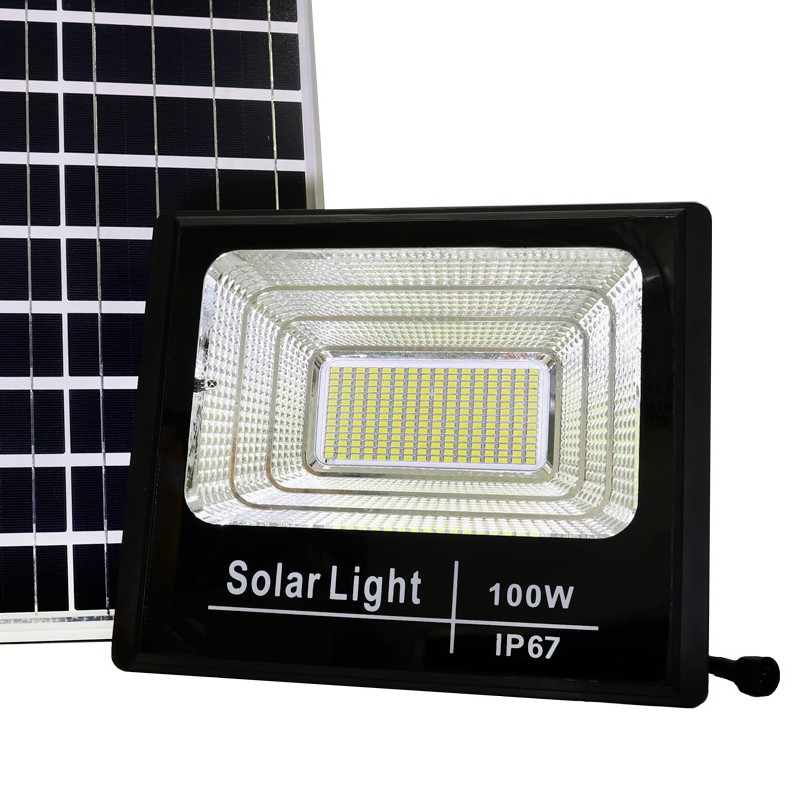 Combo đèn năng lượng mặt trời 100w 1 tấm pin 2 đèn - Đèn năng lượng mặt trời giá sỉ