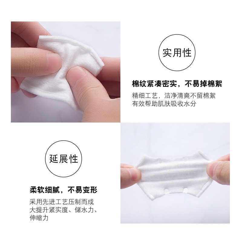 [Hàng mới về] Bộ 50 miếng bông tẩy trang hai mặt dạng nén tiện lợi