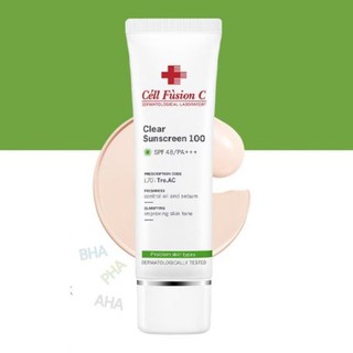 Kem chống nắng vật lý CELL FUSION C Clear Sunscreen cho da dầu / mụn