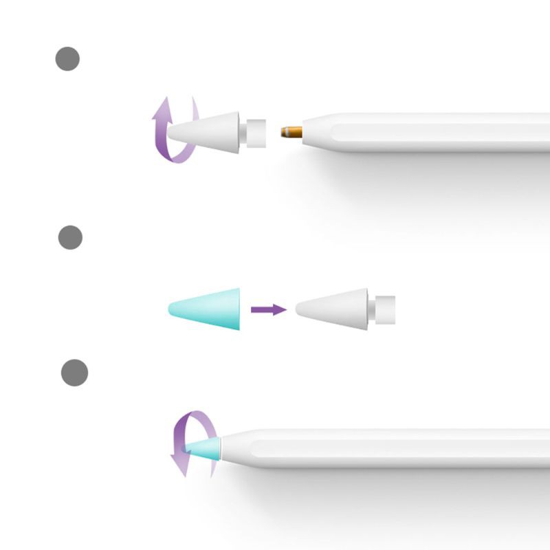 Bộ 4 Đầu Bút Cảm Ứng Cho Apple Pencil 1st 2nd Stylus