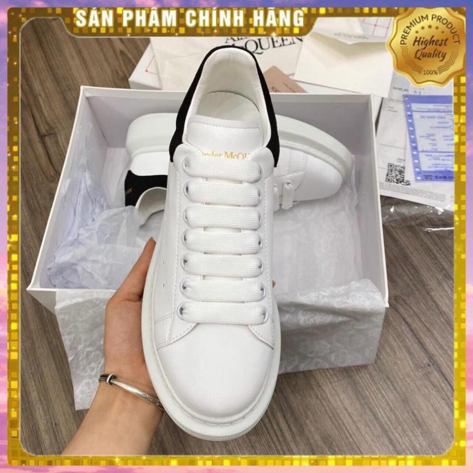 Giày Da Nam, Nữ Đẹp, Giày MCQ trắng gót đen [hỗ trợ đổi trả] Sang Trọng,Nổi Bật Chốn Đông Người | BigBuy360 - bigbuy360.vn
