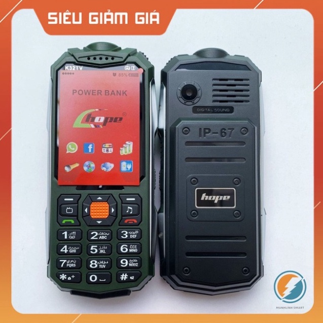 Điện Thoại 4sim 4 sóng Hope K32 Pin Trâu loa to phím to dành cho người già,có chức năng thay đổi giọng MSP 021