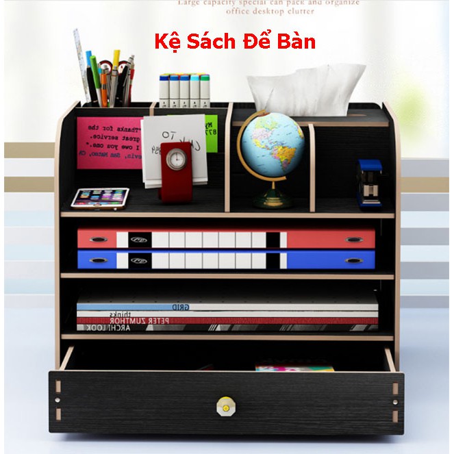 Kệ Sách, Giá Sách Để Bàn Làm Việc Mini bằng gỗ thông minh, đa năng, tiện ích, giá siêu rẻ và đẹp