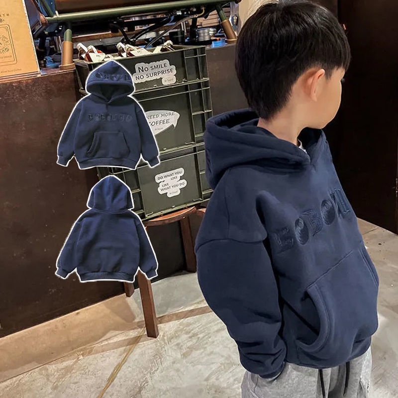 Áo Khoác Sweater Tay Dài Thêu Họa Tiết Thời Trang Thu Đông Mới Cho Bé Trai