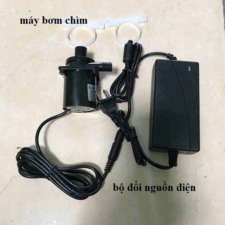 máy bơm nước 12v không chổi than - máy bơm nước bể cá,tiểu cảnh siêu khỏe 18W bơm cao 3m