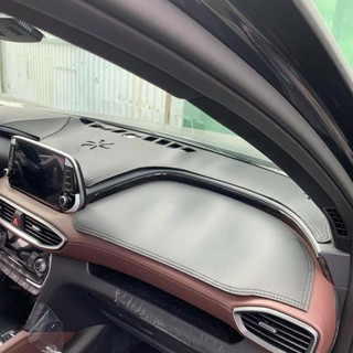 Thảm taplo da carbon xe santafe 2019 2020 2021