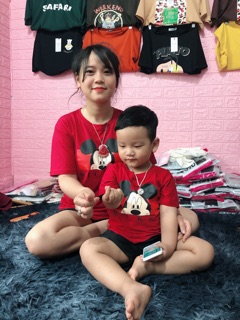 Sét đồ đôi chuột mickey mẹ và bé