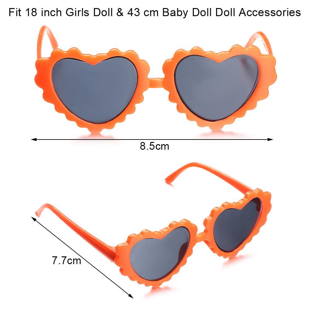 Kính Mát Màu Sắc Cầu Vồng Đáng Yêu Cho Búp Bê 18 Inch &amp; 43Cm