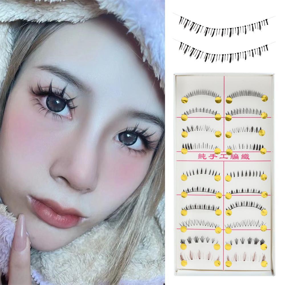 ROWANS Bộ 10 Cặp Lông Mi Giả Nhiều Màu Sắc Tự Nhiên