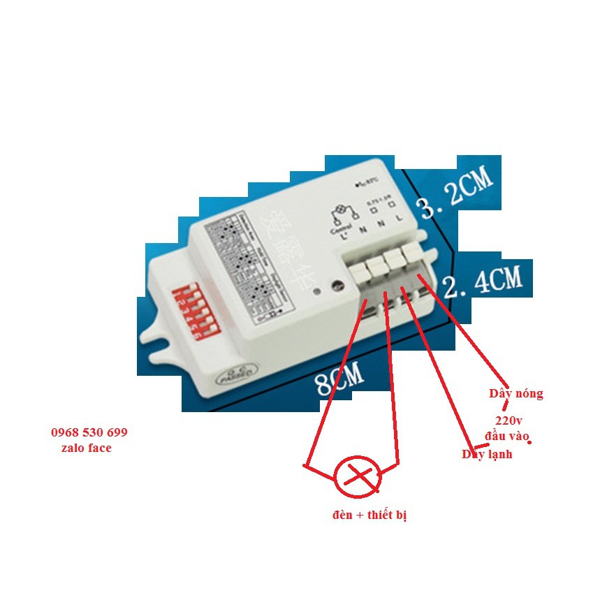 Cảm biến radar vi sóng 220v thông minh APH 01K -Tự động bật tắt đèn khi có chuyển động