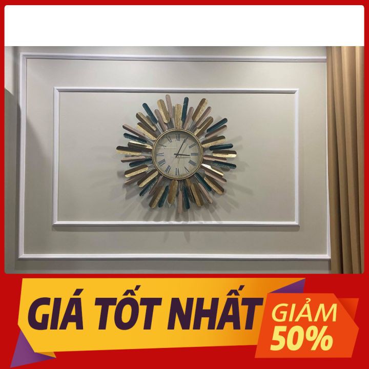 Đồng Hồ Treo Tường Trang Trí Nghệ Thuật Thép Mạ Sơn Chống Gỉ Bạc Màu DC 07