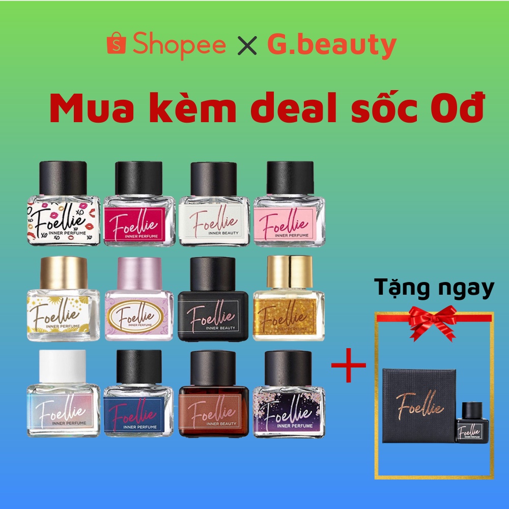 Nước hoa vùng kín Foellie 5ml chính hãng, nước hoa bim bim thơm lâu khử mùi hiệu quả dành cho cô bé