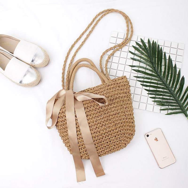TÚI HANMADE CHẤT LIỆU CÓI MỀM THẮT NƠ THÊU TAY THỦ CÔNG PHONG CÁCH BOHO - CECE HOUSE - cece house