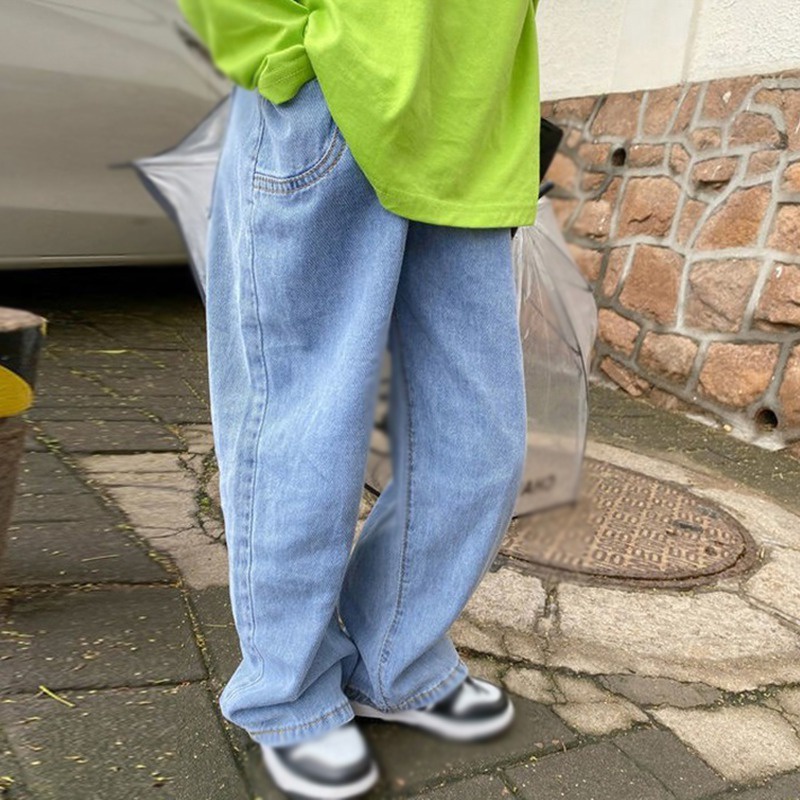 Quần Jean Dài Ống Rộng Thời Trang Hàn Quốc Dành Cho Nữ