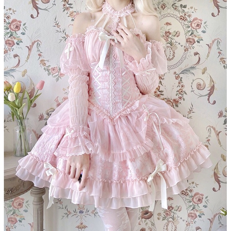 YAS0495-Váy lolita choker gothic dark Alice Girl