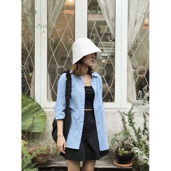 Somi linen basic xanh biển / SM01-BL
