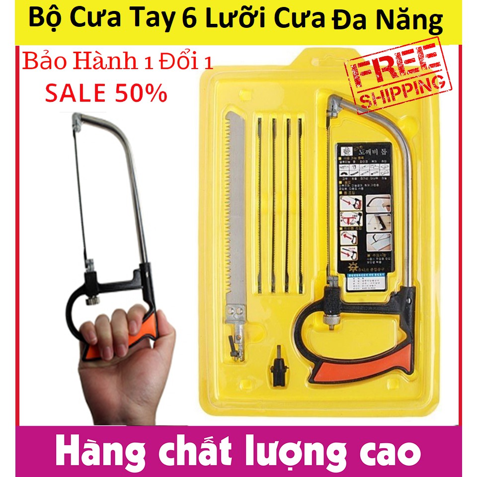 [FREESHIP] Bộ cưa cầm tay đa năng 6 lưỡi thủ công mỹ nghệ có hộp đẹp độ bền cao