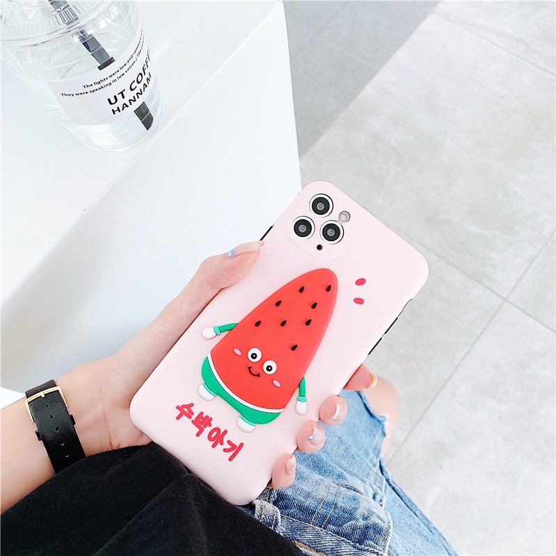 Ốp lưng iphone Bơ & Dưa 3D IMD dày dặn 5/5s/6/6plus/6s/6splus/7/7plus/8/8plus/x/xr/xs/11/12/pro/max/plus/promax | BigBuy360 - bigbuy360.vn