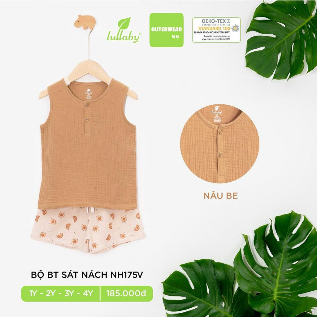 Bộ cộc tay cài giữa Lullaby dành cho bé trai bé gái mêmf mại