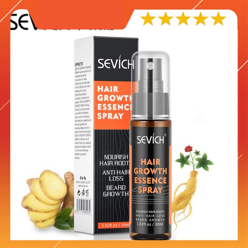 Tinh Chất Xịt Kích Mọc Tóc SEVICH Chiết Xuất Gừng Kháng Khuẩn 30ml