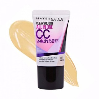 Kem Trang Điểm Chống Nắng Maybeline BB White SPF21 PA+++ Màu 01 Fresh 18ml ( FRESH, NATURAL)