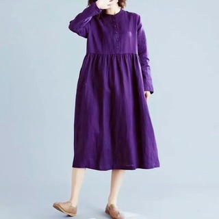 ĐẦM MAXI TÍM CỔ TRỤ