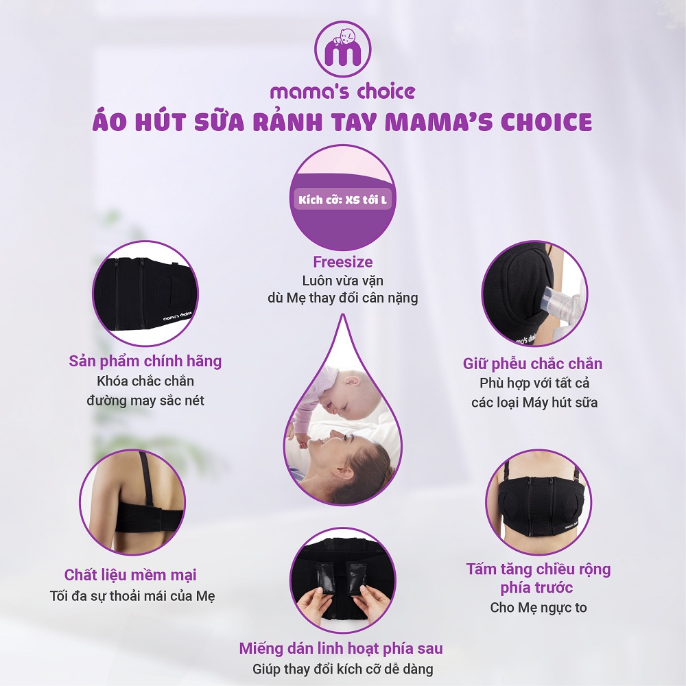 Áo hút sữa rảnh tay Mama’s Choice, áo vắt sữa duy nhất được chứng nhận OEKO-TEK toàn cầu