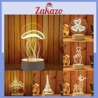 Đèn ngủ 3D led để bàn trang trí nhiều mẫu, quà tặng sinh nhật tình yêu – chính hãng 𝐙𝐀𝐊𝐀𝐊𝐎