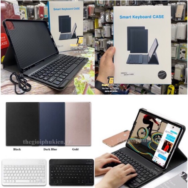 Bao da Ipad 12.9 inch 2020 Smart Keyboard kèm bàn phím Bluetooth