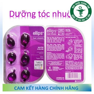 Viên serum dưỡng tóc ELLIPS (Vỉ 6 viên) - Vitamin dưỡng tóc