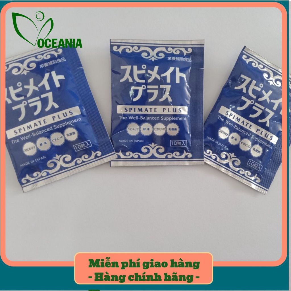 Tảo Xoắn Spirulina Spimate Plus ( 15 gói x 10 viên/gói)