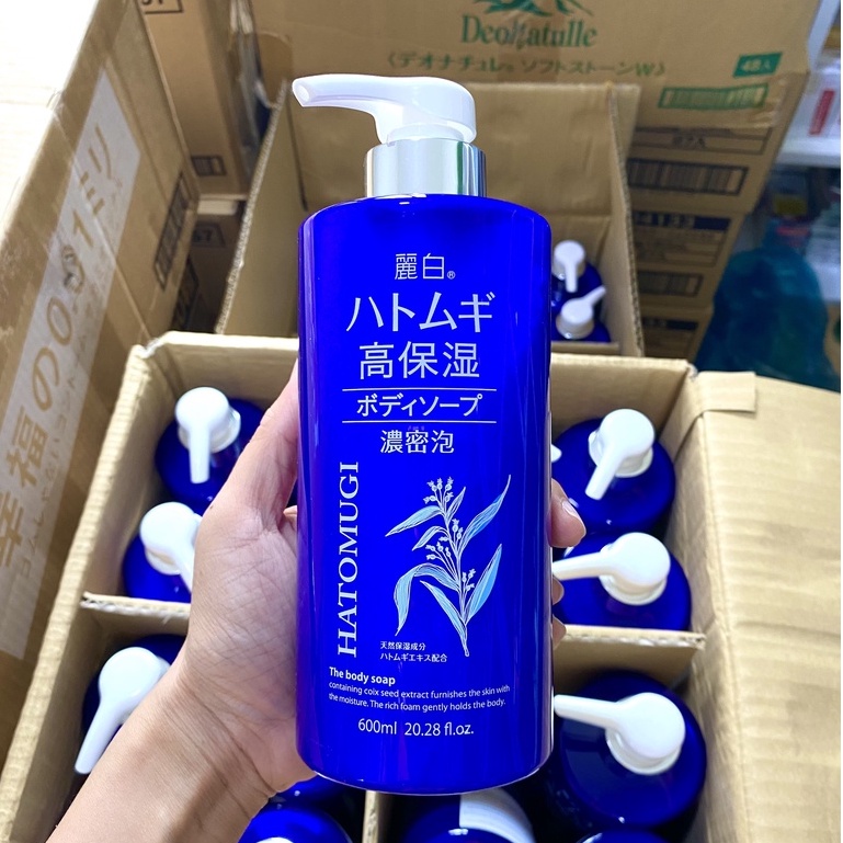 Sữa Tắm Trắng da và dưỡng ẩm chuyên sâu Hatomugi Moisture Nhật Bản 600ml