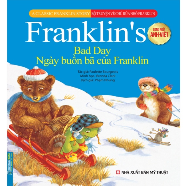 Sách - Bộ truyện về chú rùa nhỏ Franklin - Ngày buồn bã của Franklin (song ngữ Anh-Việt)