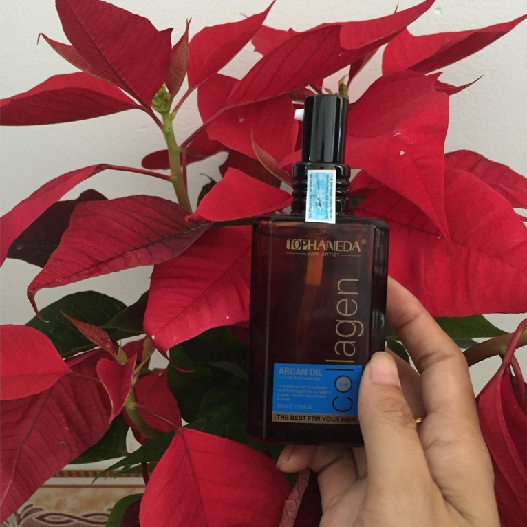 Tinh dầu dưỡng tóc khô yếu Haneda Collagen Argan Oil 60ml