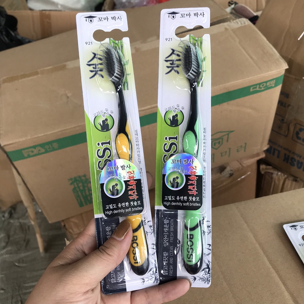 Combo 10 Cái Bàn Chải Đánh Răng Than Tre Hoạt Tính Hàn Quốc