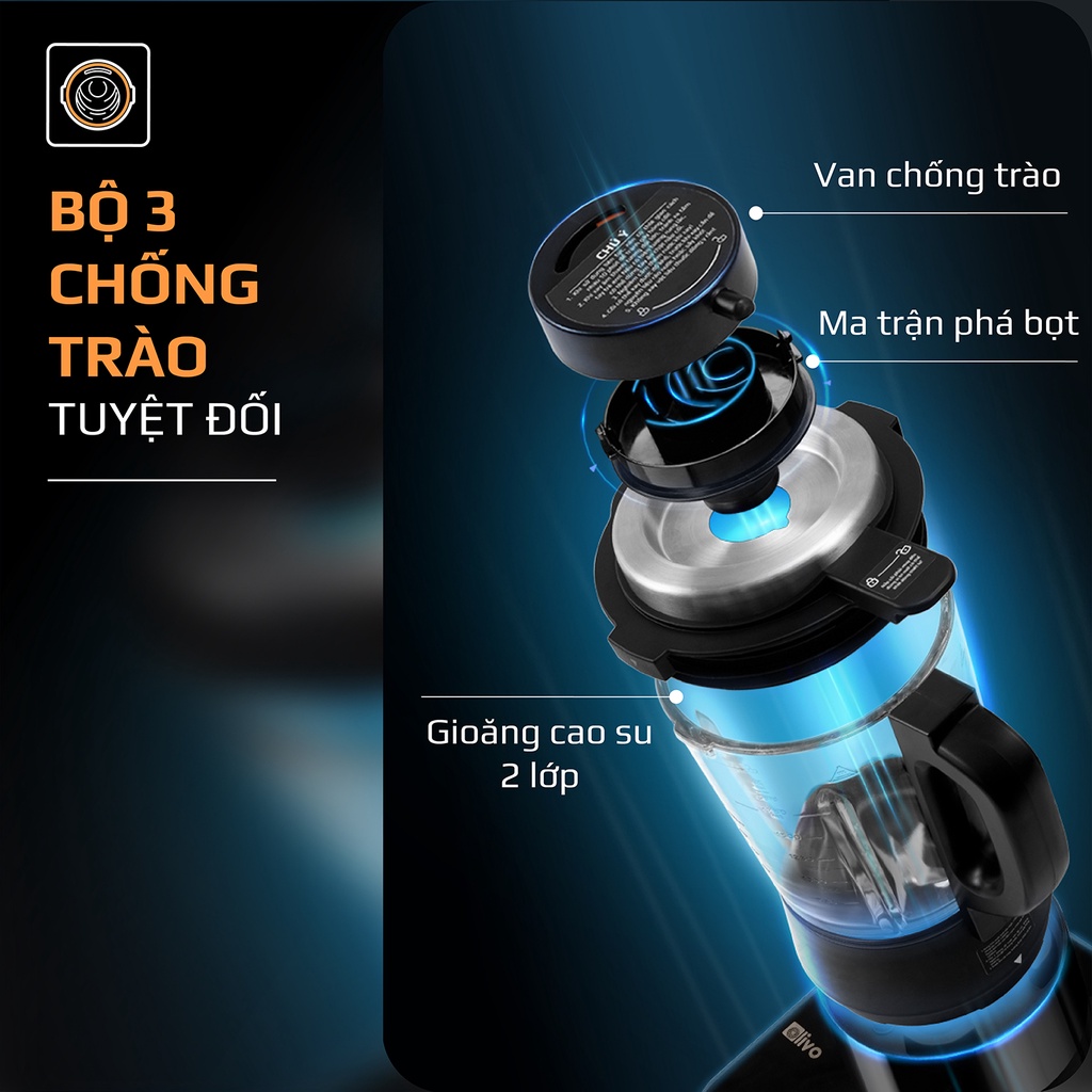 Máy Làm Sữa Hạt OLIVO CB22 PRO - 14 Chức Năng - Dung Tích 1.75L - Công Suất 1800W