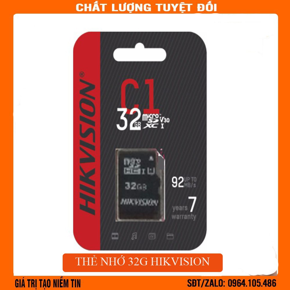 Nơi☒❧Thẻ Nhớ Micro SD Hikvision 32Gb Class 10 - Hàng Chính hãng