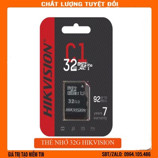 Thẻ nhớ HIKVISION 32g chính hãng bảo hành 2 năm .