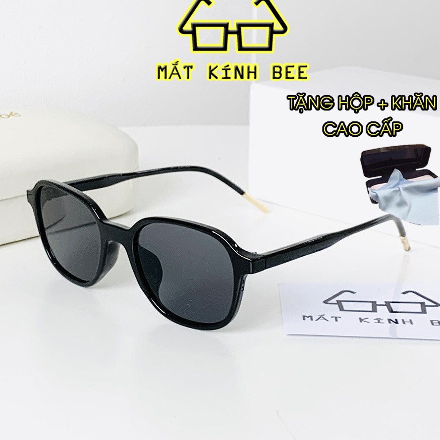 Mắt kính thời trang form vuông gọng nhựa cổ điển nhiều màu đẹp BEE1340 tặng hộp + khăn