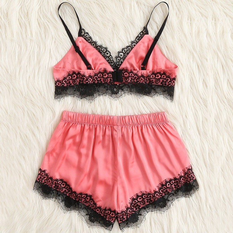 Set đồ ngủ ngắn phối ren thời trang sexy cho nữ | BigBuy360 - bigbuy360.vn
