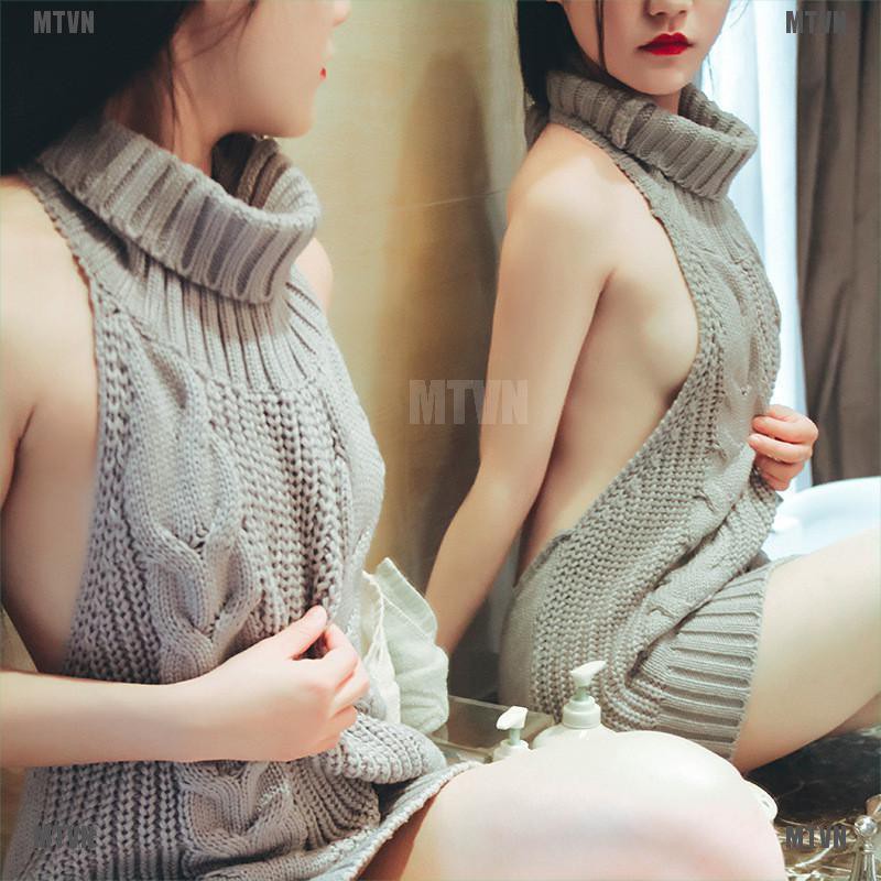 Áo len không tay hở lưng hóa trang quyến rũ cho phái nữ | BigBuy360 - bigbuy360.vn