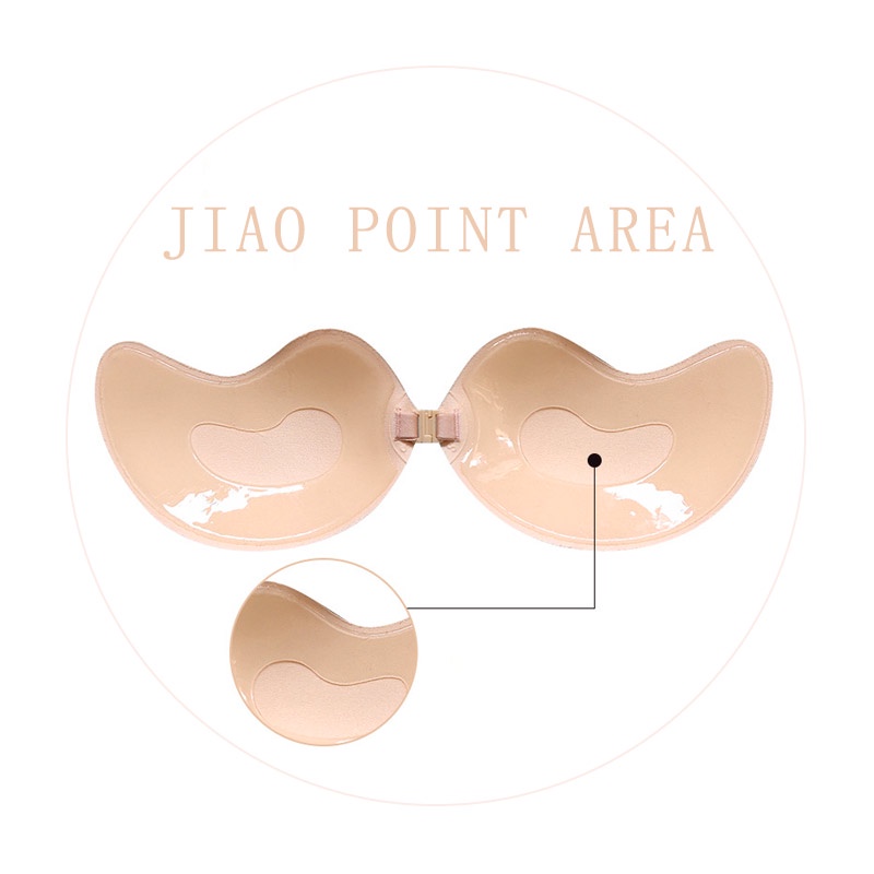 Áo ngực zxyouping silicon tự dính đẩy lên gài nút phía trước liền mạch có thể giặt được có thể tái sử dụng