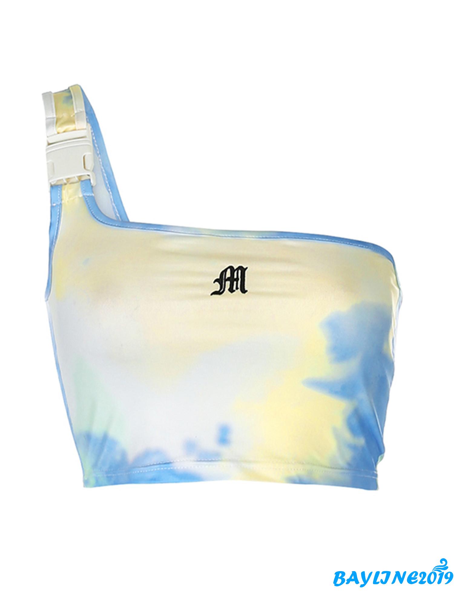 Áo crop top không tay thiết kế lệch vai quyến rũ thời trang cho nữ | BigBuy360 - bigbuy360.vn