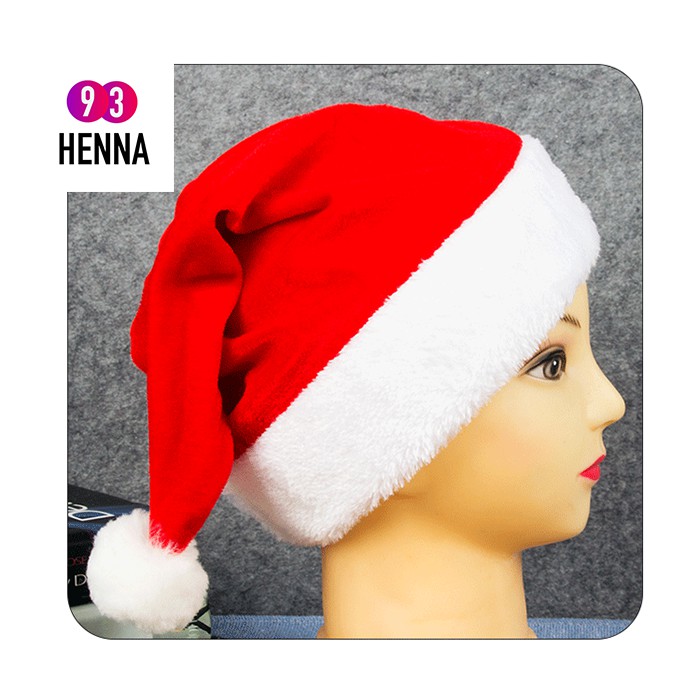 Mũ nón Noel chất nhung trơn