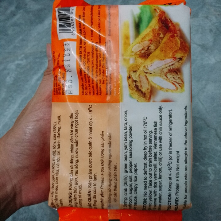 Chả giò xốp con tôm Famy 500g