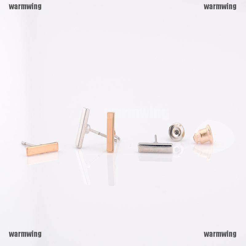 Đôi Khuyên Tai Kim Loại Hình Chữ T Thời Trang Cho Nữ