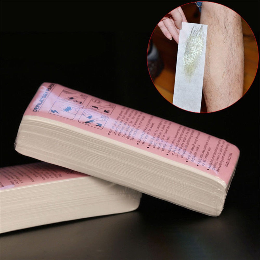 100Pcs Hair Removal Depilatory Nonwoven Epilator Wax Strip Paper Roll Waxing HOT | BigBuy360 - bigbuy360.vn