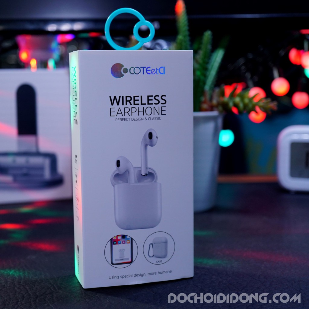 Tai nghe airPod Coteetci bật nắp tự kết nối iPhone