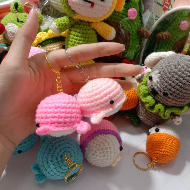 MÓC KHOÁ CÁ HEO LEN HANDMADE